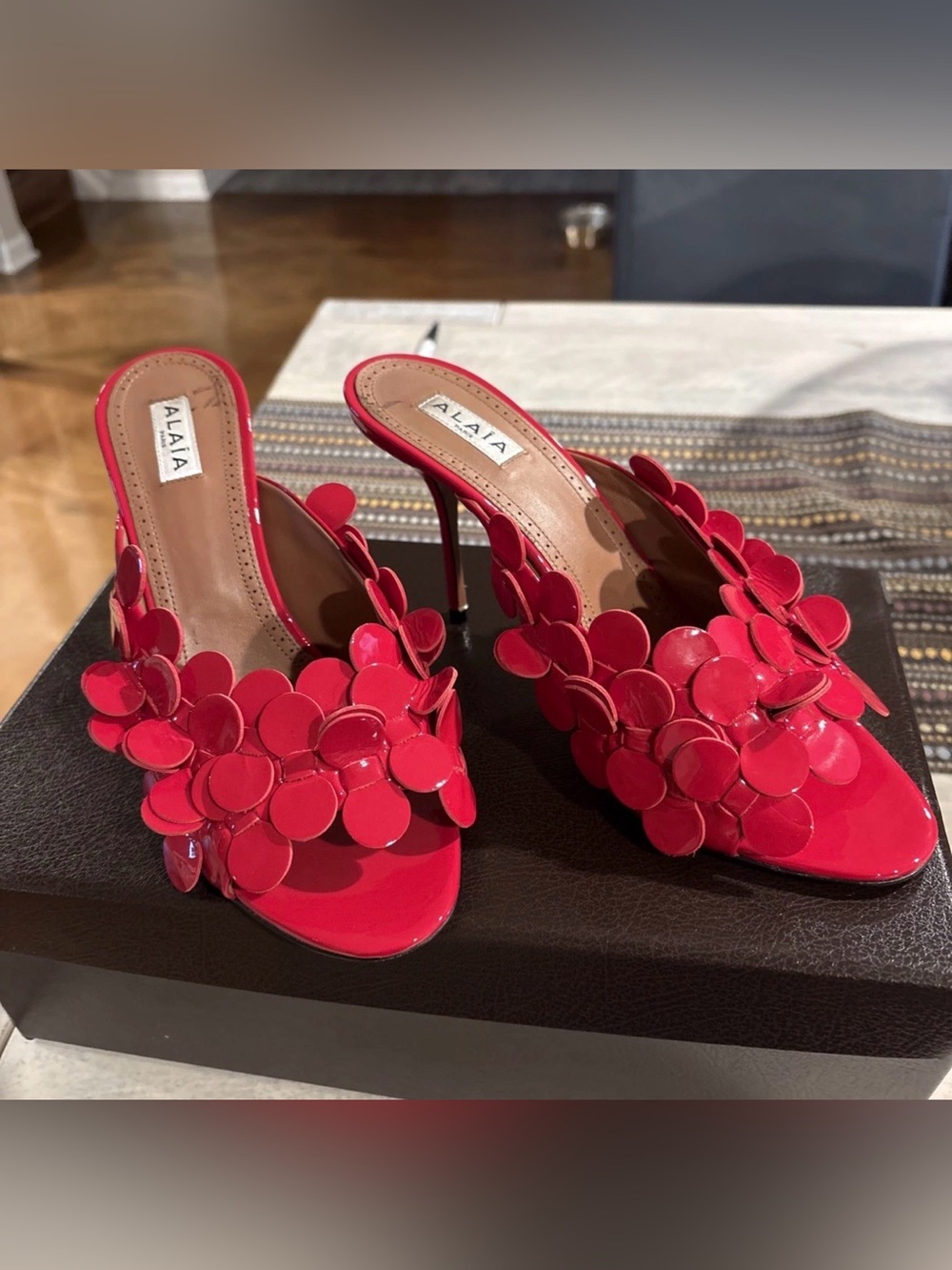 Alaina- Red Laque Patent Heels